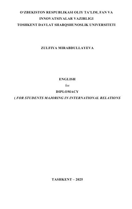 English for Diplomacy