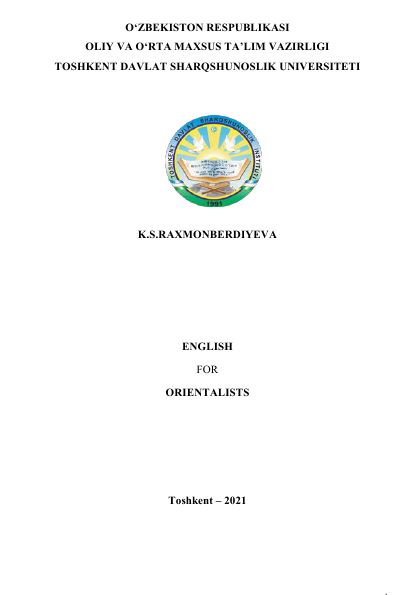 English for Orientalists